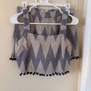 NWOT Saylor Aylin Jacquard 100% Cotton Coord Matching Set